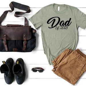 Custom Dad EST T Shirt, Dad To Be Shirt